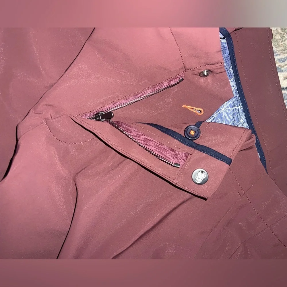 SPOKE Techwear Lite Urban Utility, Performance Pants, Waist 35 Maroon Red